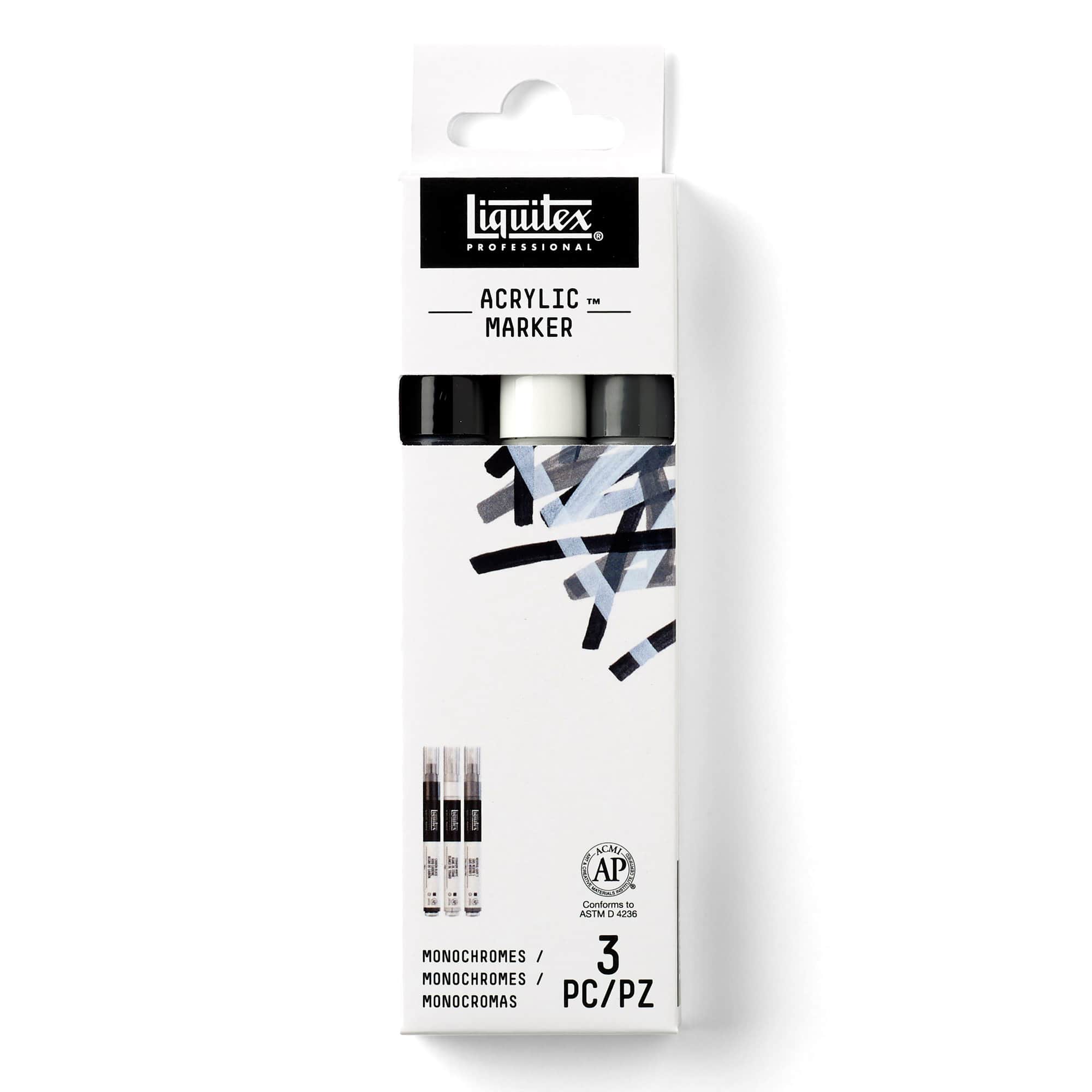 Liquitex® Fine Monochromes 3 Color Paint Marker Set